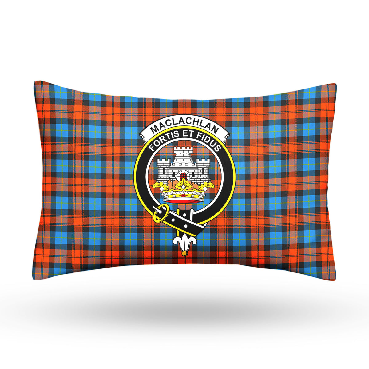 MacLachlan Ancient Tartan Crest Pillow Cover