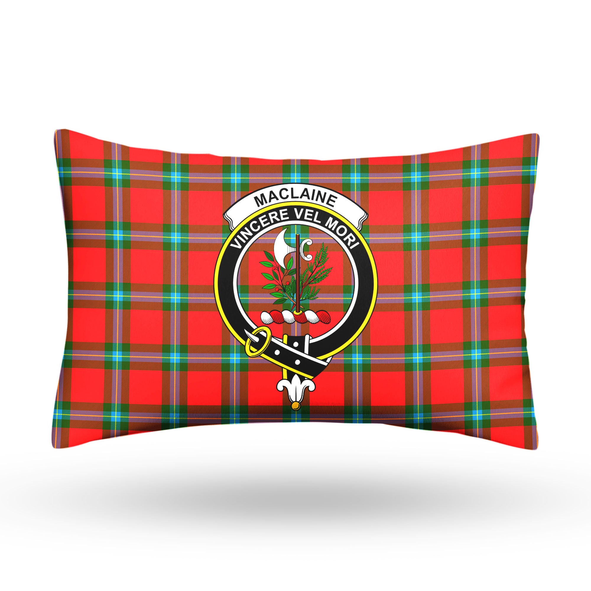 MacLaine of Loch Buie Tartan Crest Pillow Cover