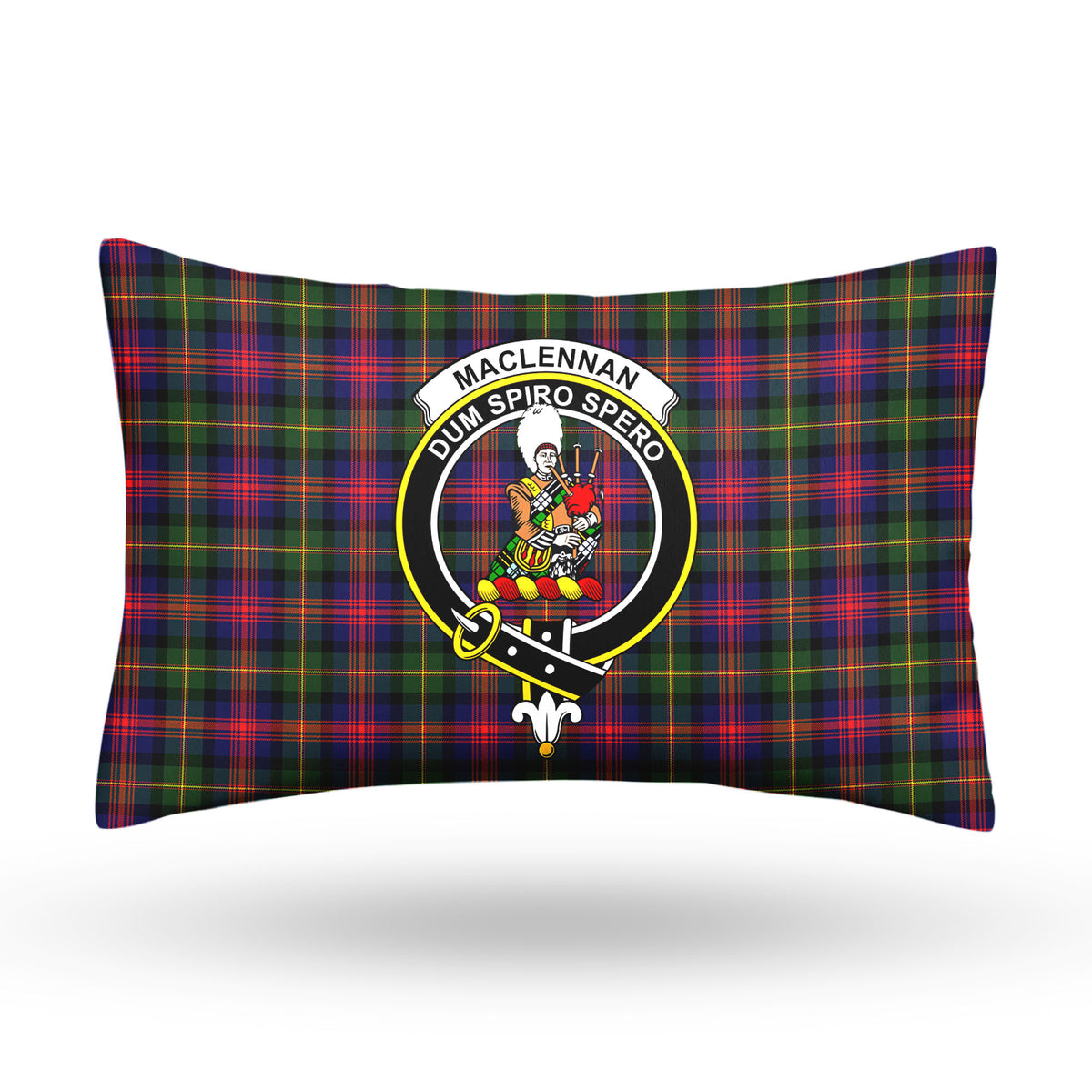 MacLennan Modern Tartan Crest Pillow Cover