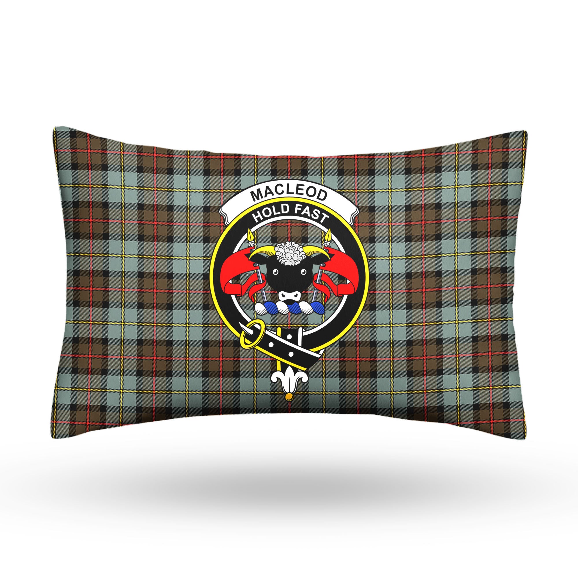 MacLeod of Harris Weathered Tartan Crest Pillow Cover