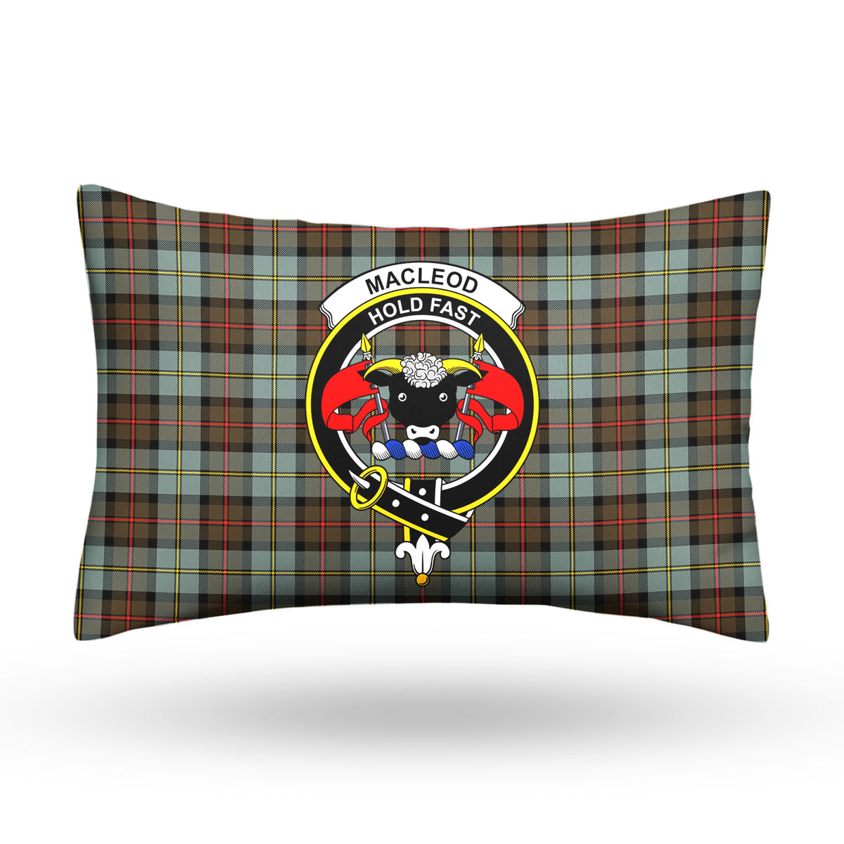 MacLeod of Harris Weathered Tartan Crest Pillow Cover