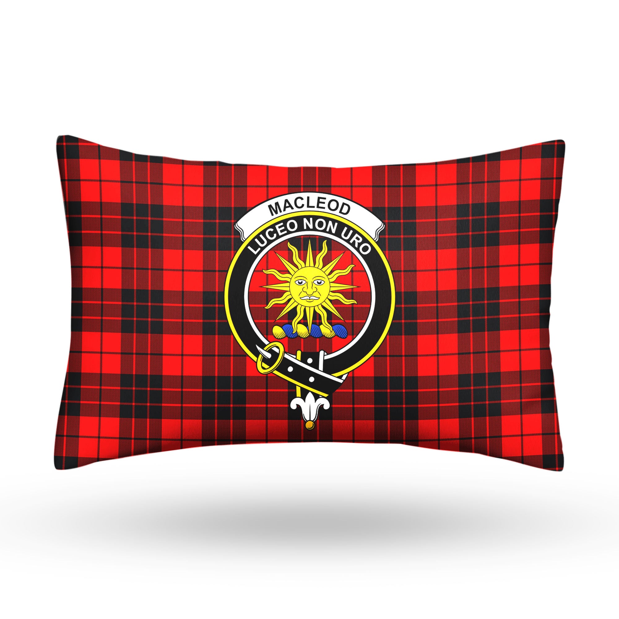 MacLeod of Raasay Tartan Crest Pillow Cover