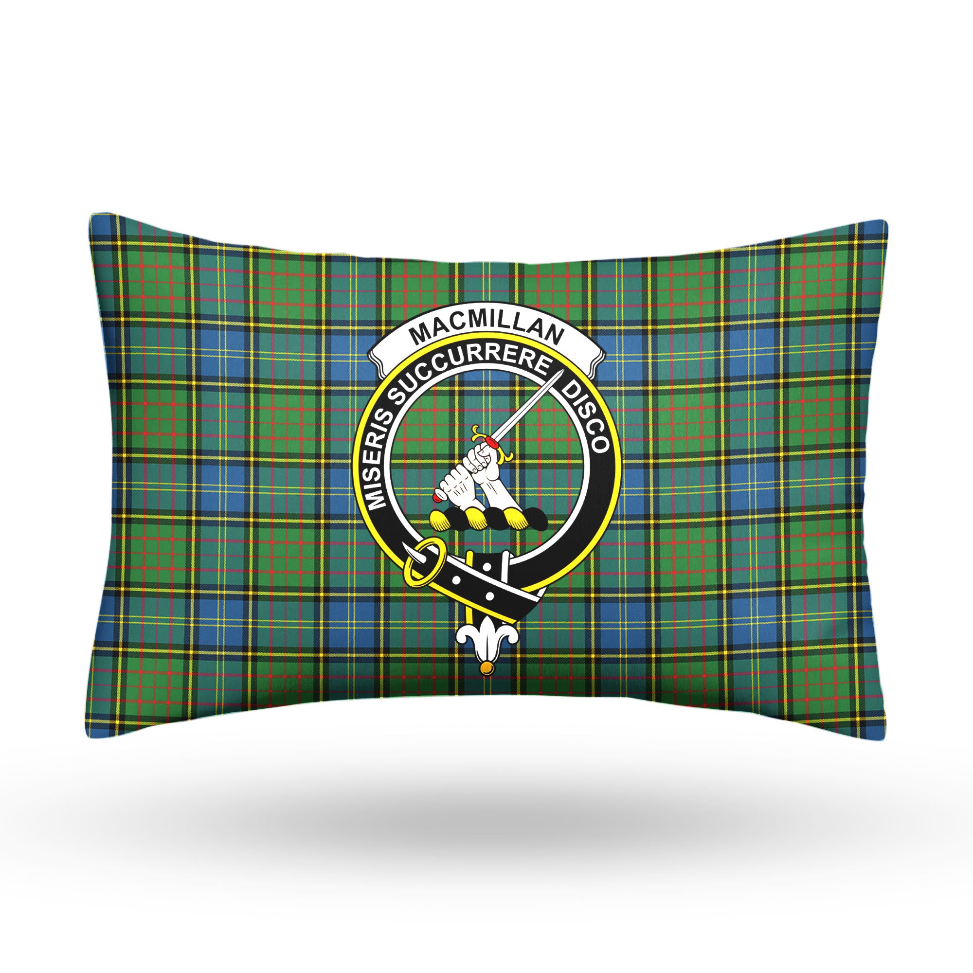 MacMillan Hunting Ancient Tartan Crest Pillow Cover