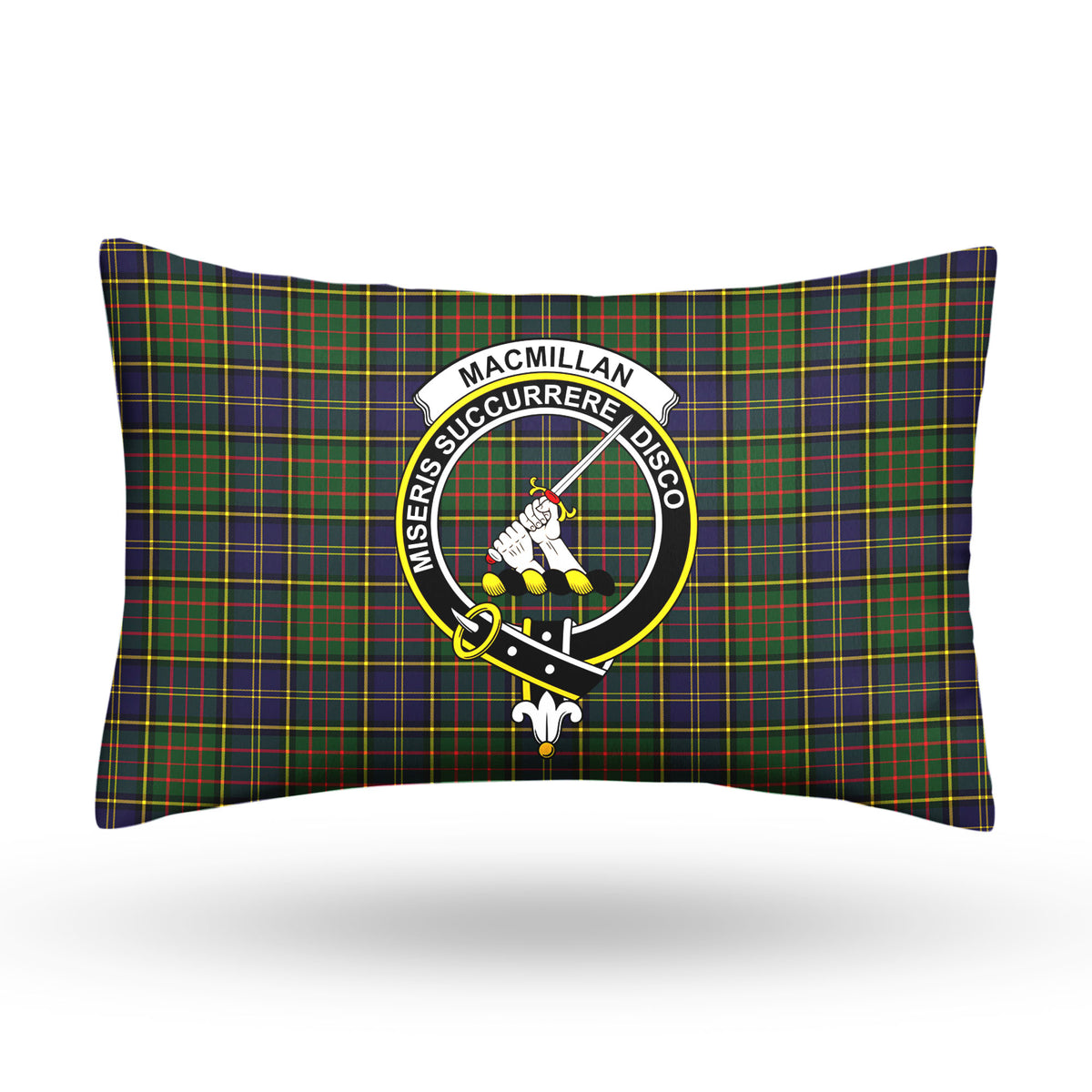 MacMillan Hunting Modern Tartan Crest Pillow Cover