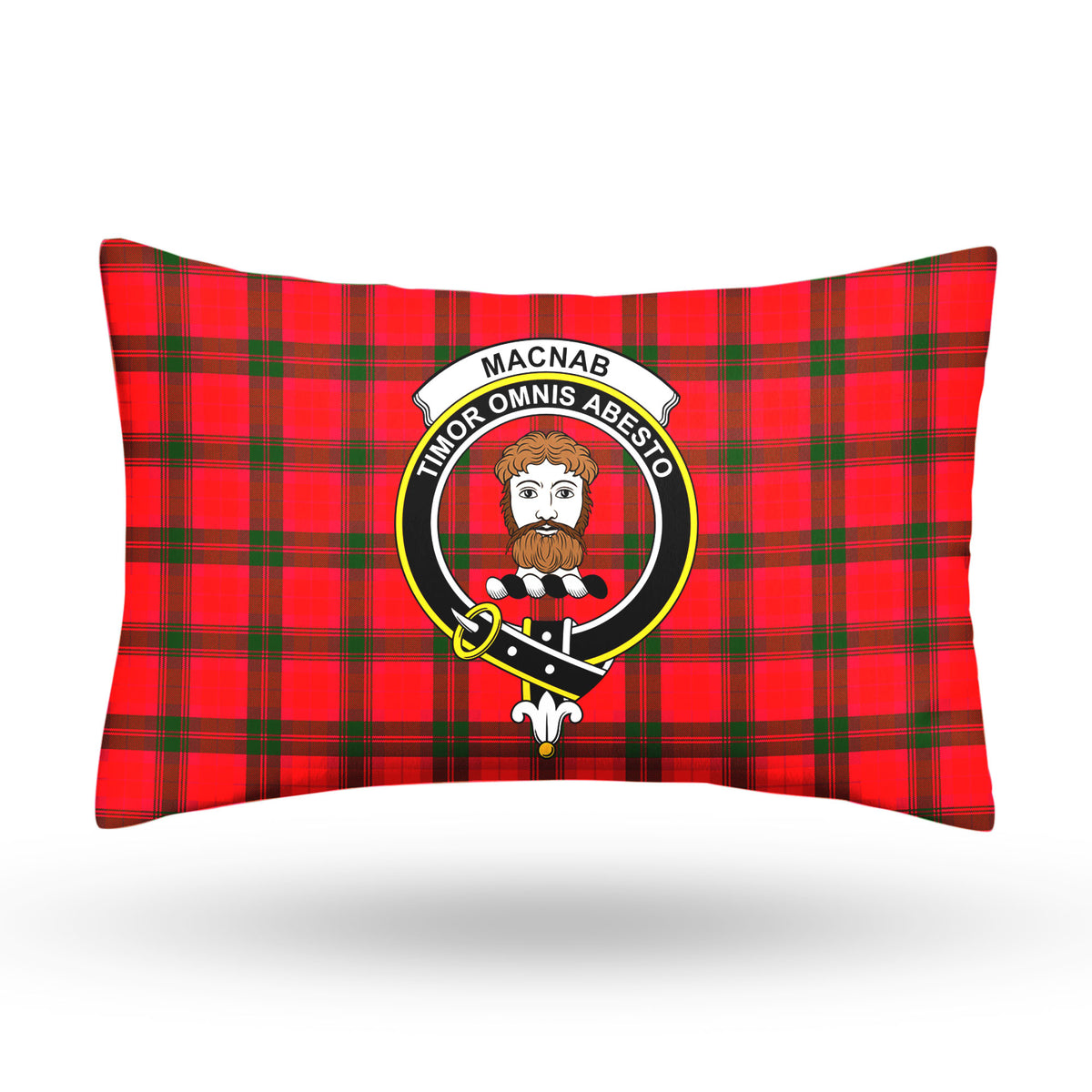 MacNab Modern Tartan Crest Pillow Cover