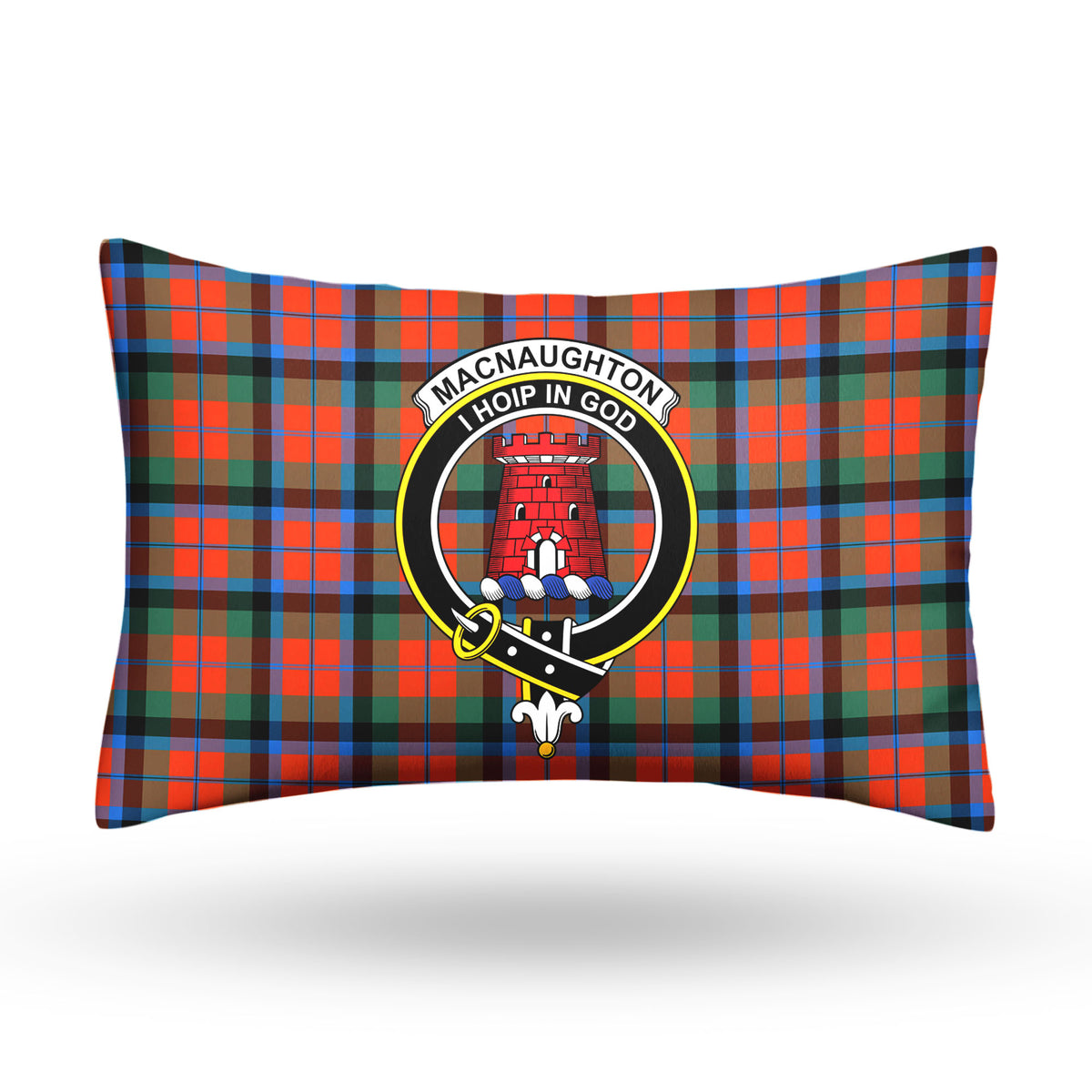 MacNaughton Ancient Tartan Crest Pillow Cover