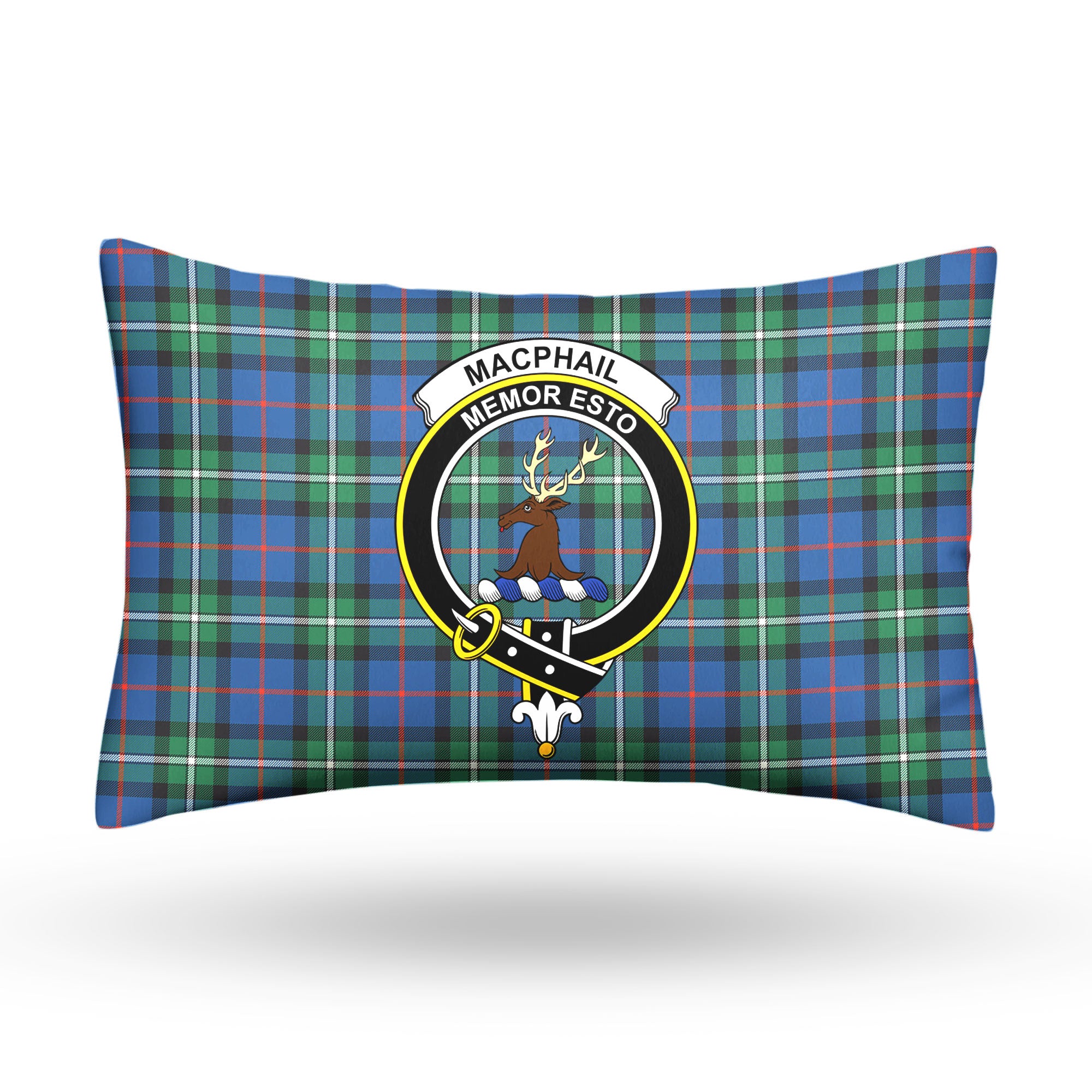 MacPhail Hunting Ancient Tartan Crest Pillow Cover