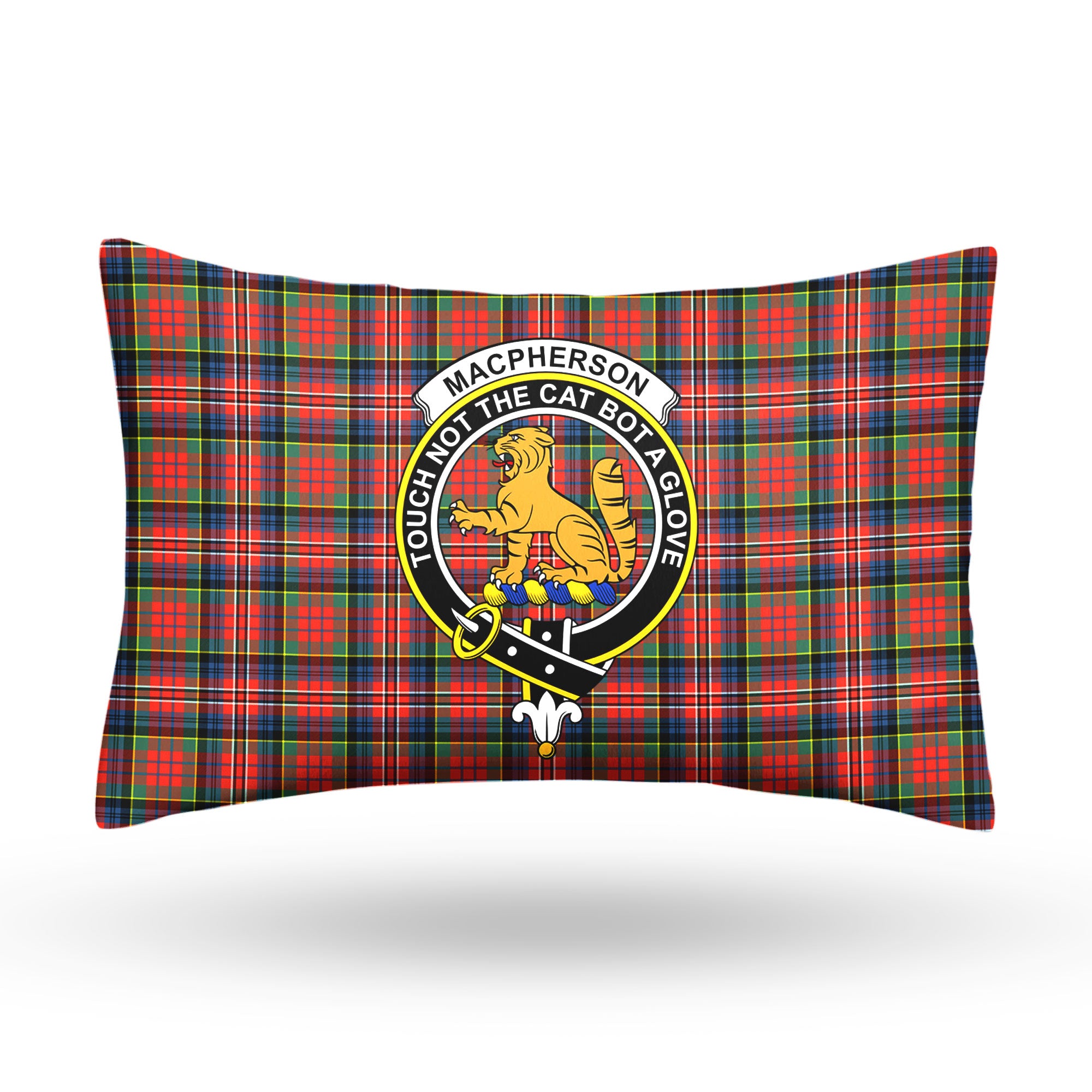 MacPherson Ancient Tartan Crest Pillow Cover