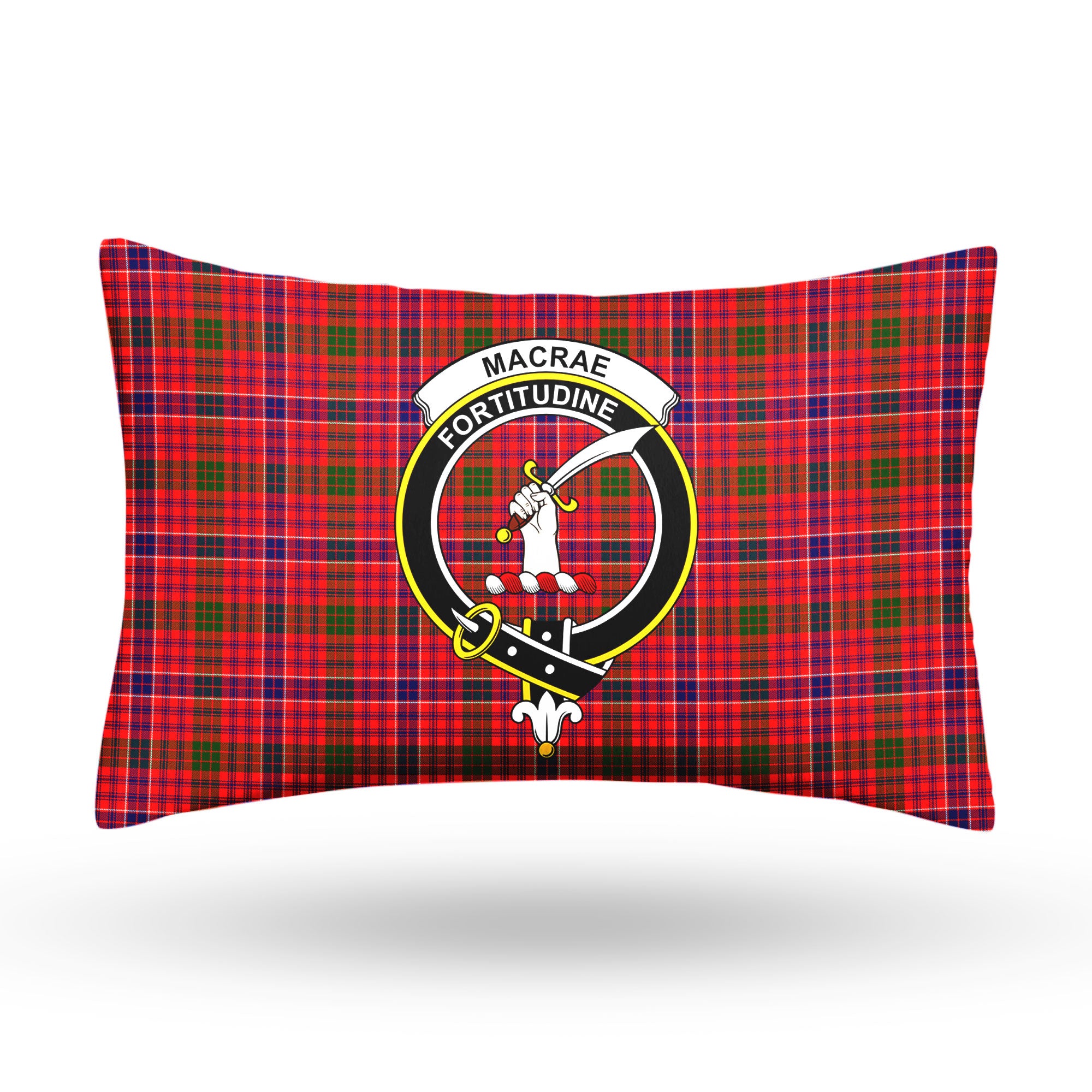 MacRae Modern Tartan Crest Pillow Cover