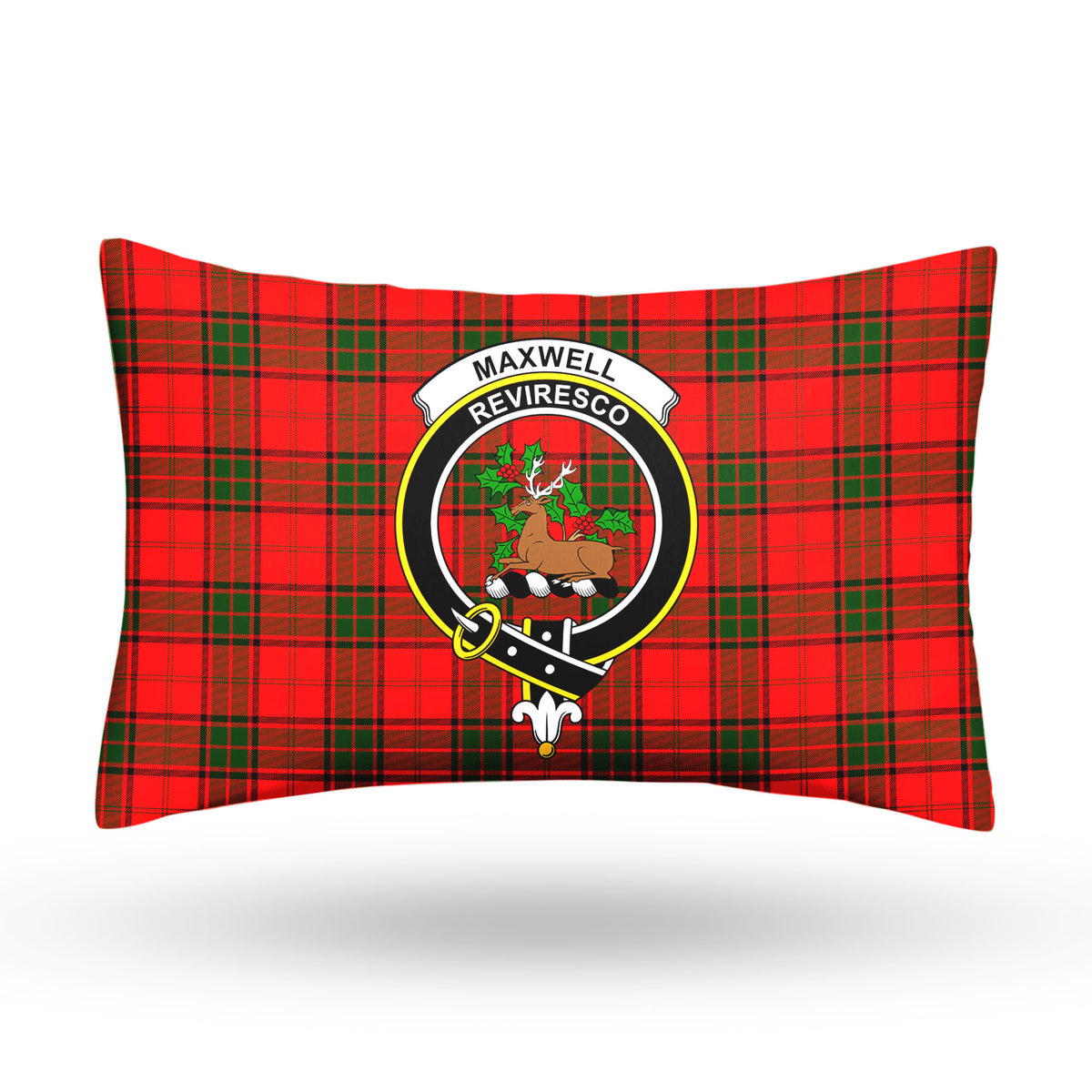 Maxwell Modern Tartan Crest Pillow Cover