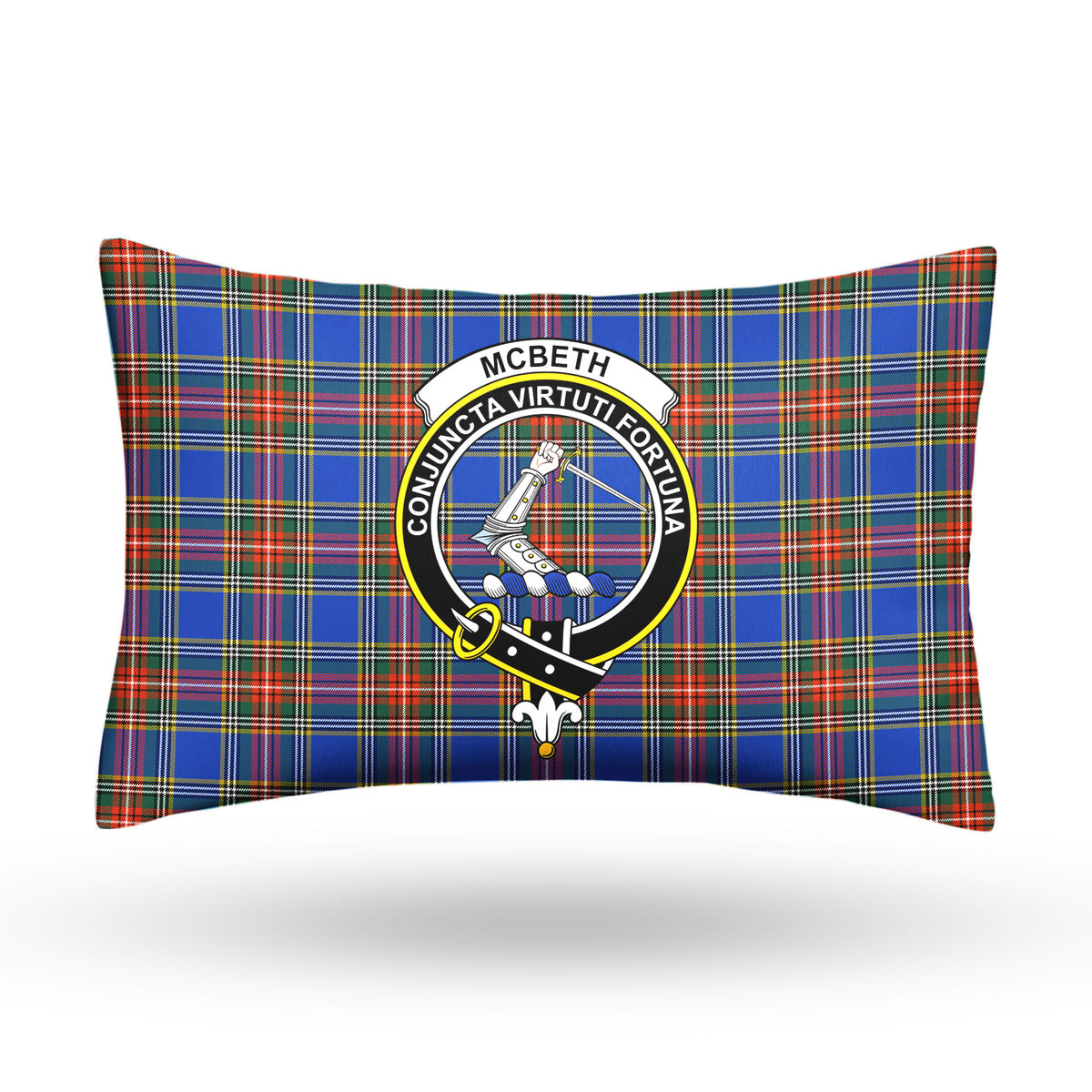 McBeth Ancient Tartan Crest Pillow Cover