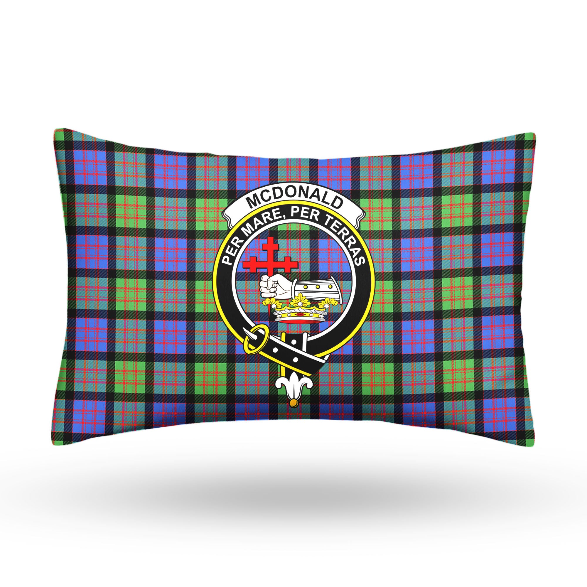 McDonald Ancient Tartan Crest Pillow Cover