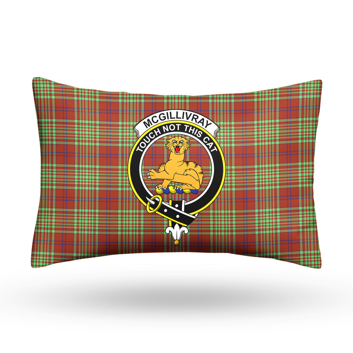 McGillivray Hunting Ancient Tartan Crest Pillow Cover