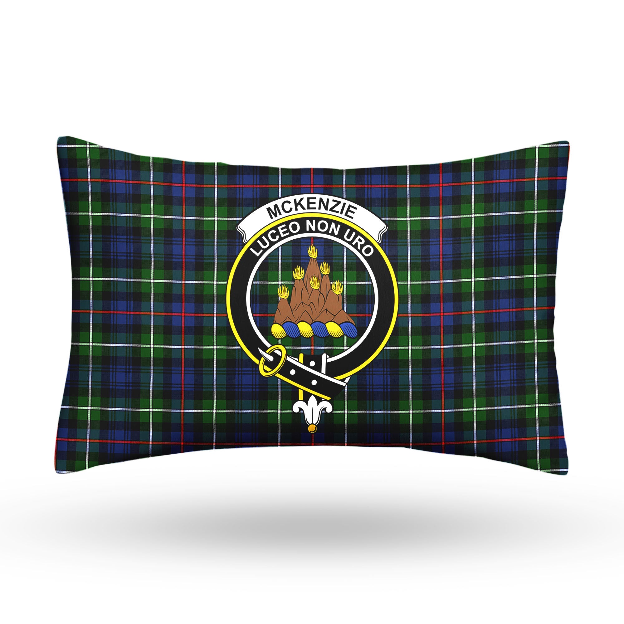 McKenzie Modern Tartan Crest Pillow Cover