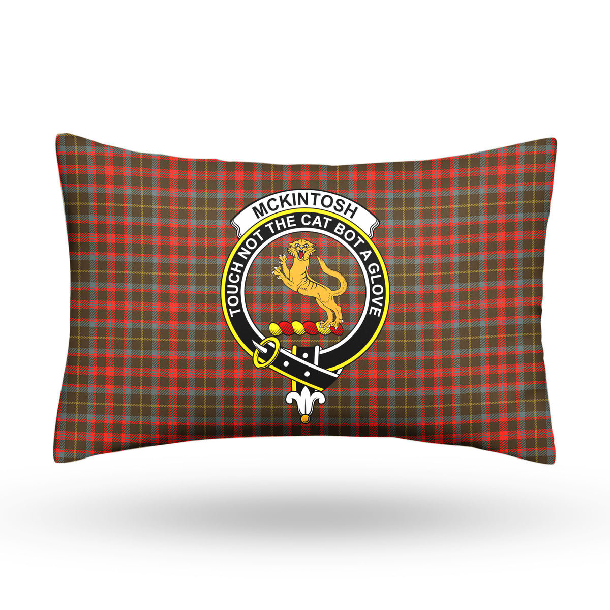 McKintosh Hunting Weathered Tartan Crest Pillow Cover