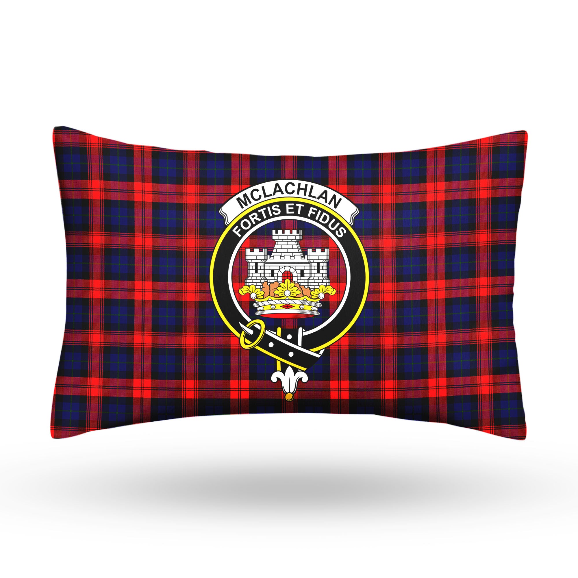 McLachlan Modern Tartan Crest Pillow Cover