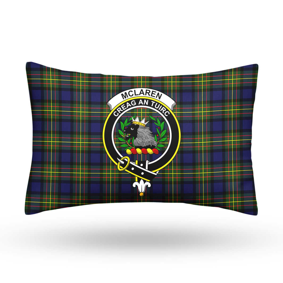 McLaren Modern Tartan Crest Pillow Cover