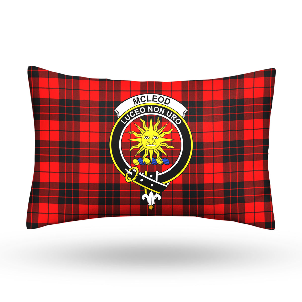 McLeod of Raasay Tartan Crest Pillow Cover