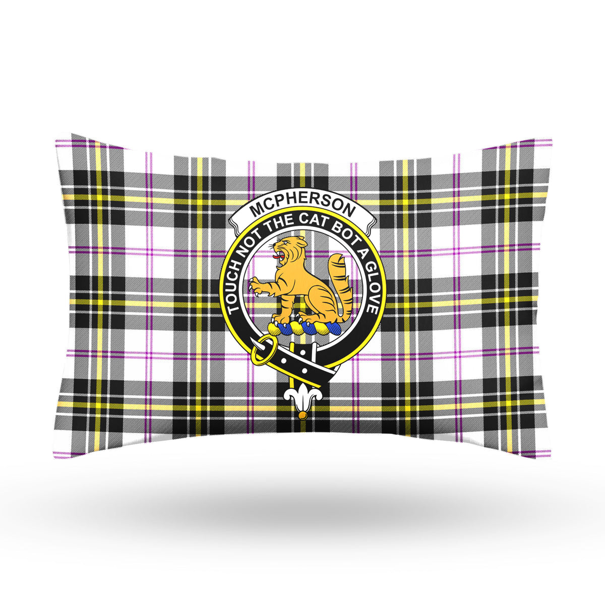 McPherson Dress Modern Tartan Crest Pillow Cover