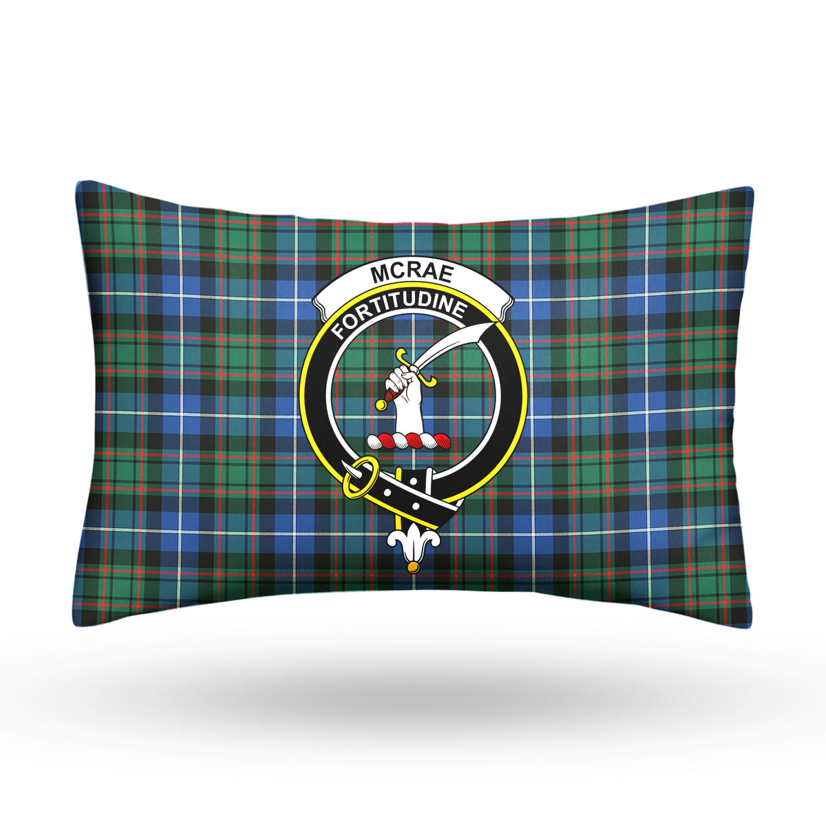 McRae Hunting Ancient Tartan Crest Pillow Cover