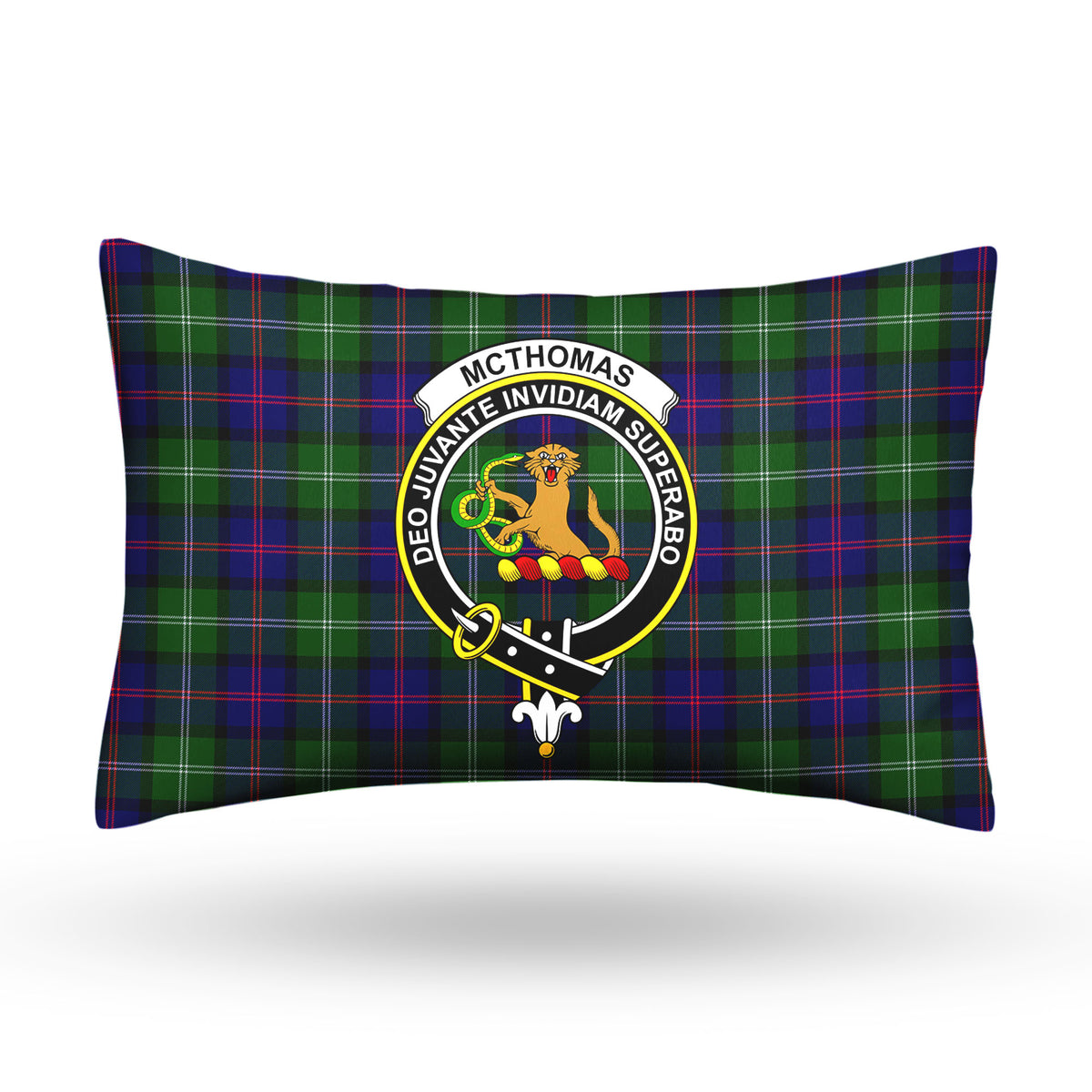 McThomas Modern Tartan Crest Pillow Cover