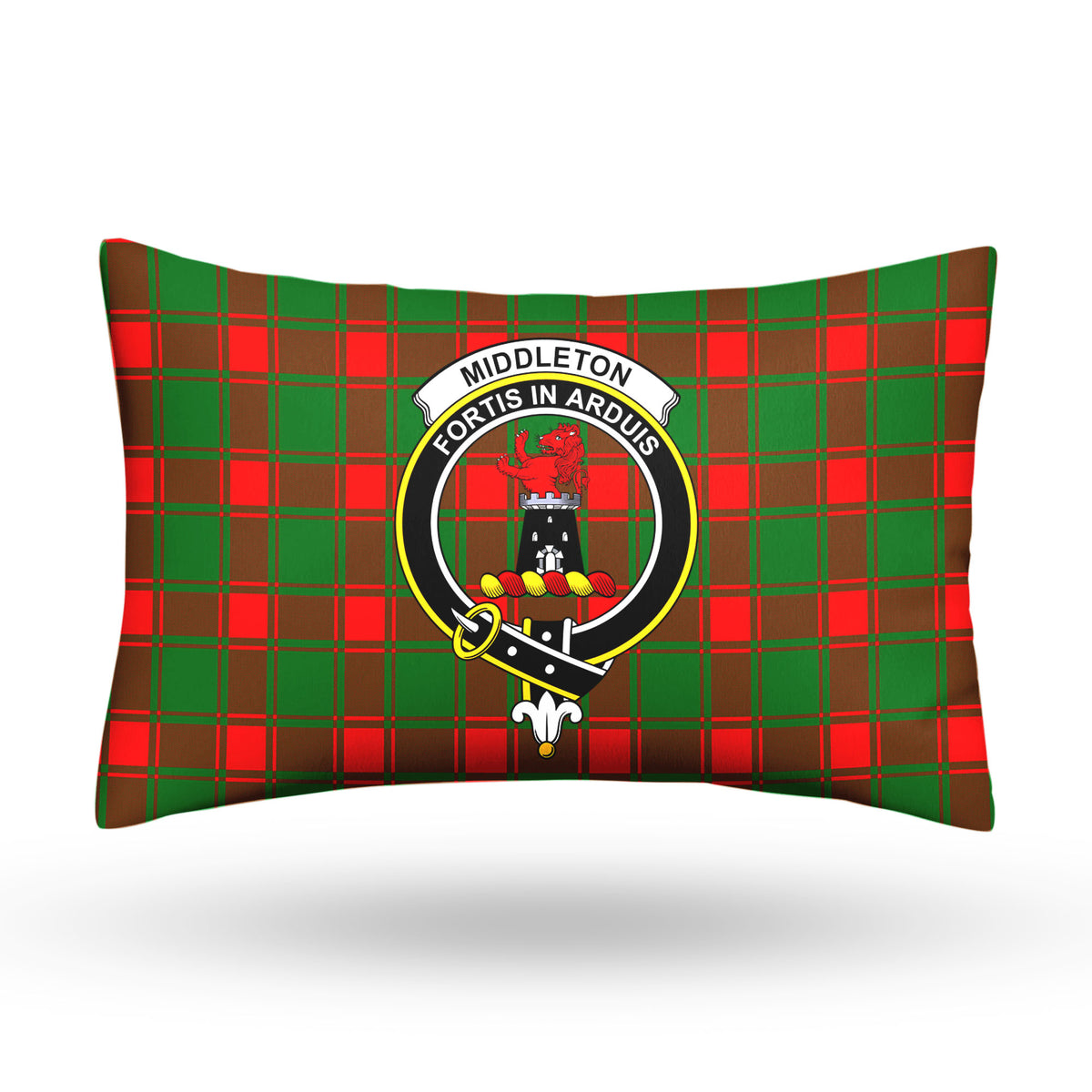 Middleton Modern Tartan Crest Pillow Cover