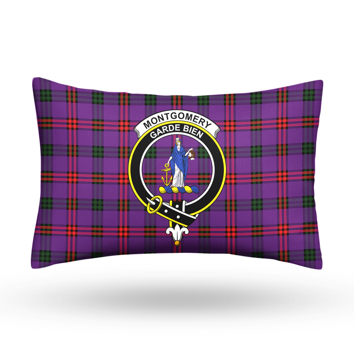 Montgomery Modern Tartan Crest Pillow Cover