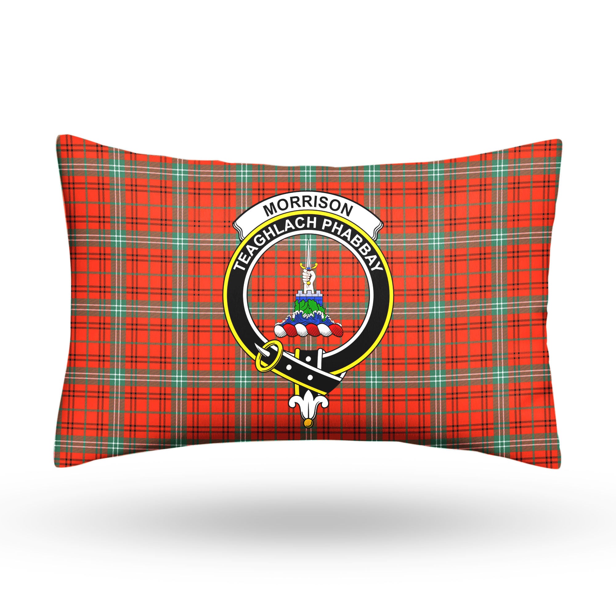 Morrison Red Ancient Tartan Crest Pillow Cover