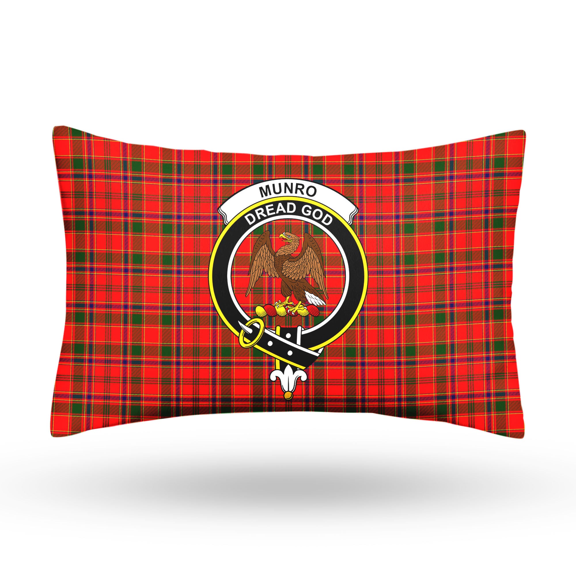 Munro Modern Tartan Crest Pillow Cover