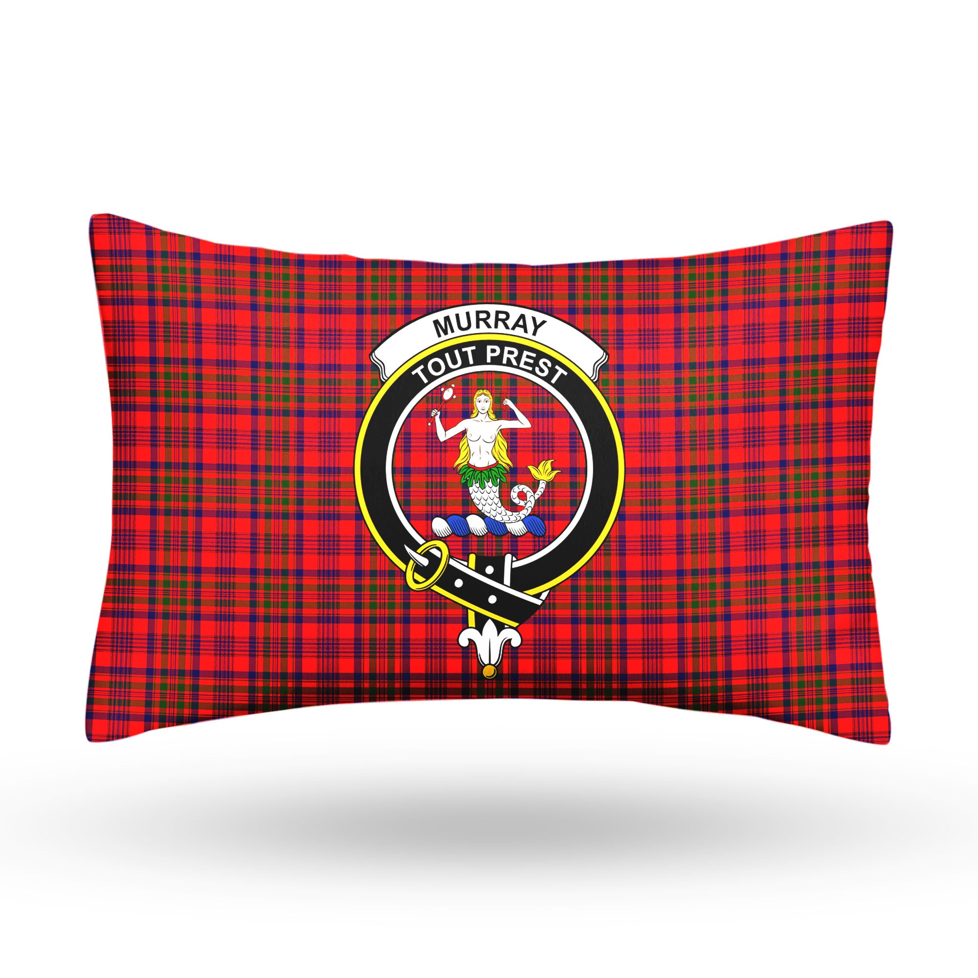 Murray (of Dysart) Tartan Crest Pillow Cover