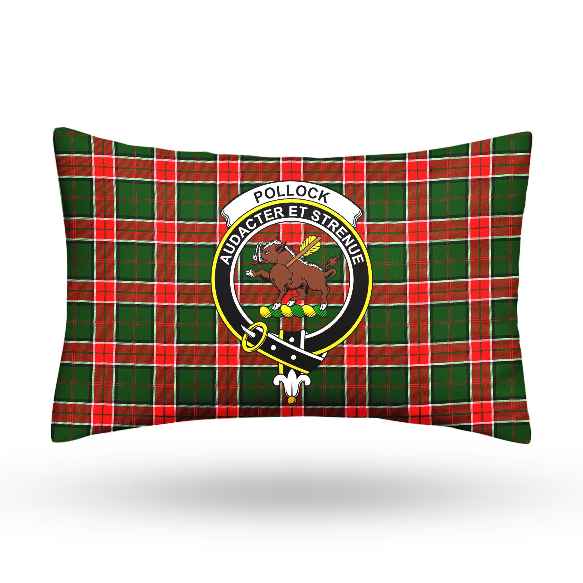 Pollock Tartan Crest Pillow Cover