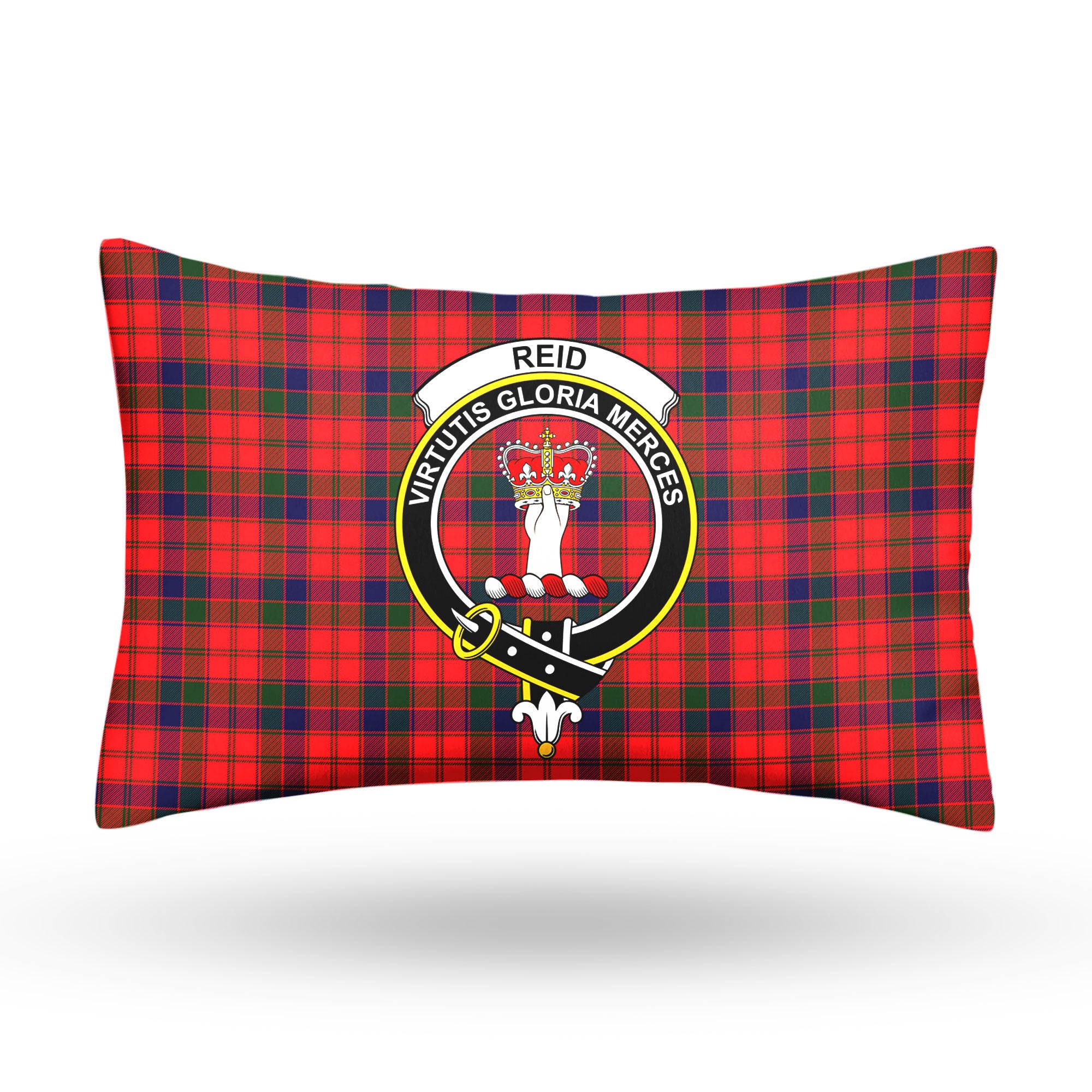 Reid Modern Tartan Crest Pillow Cover