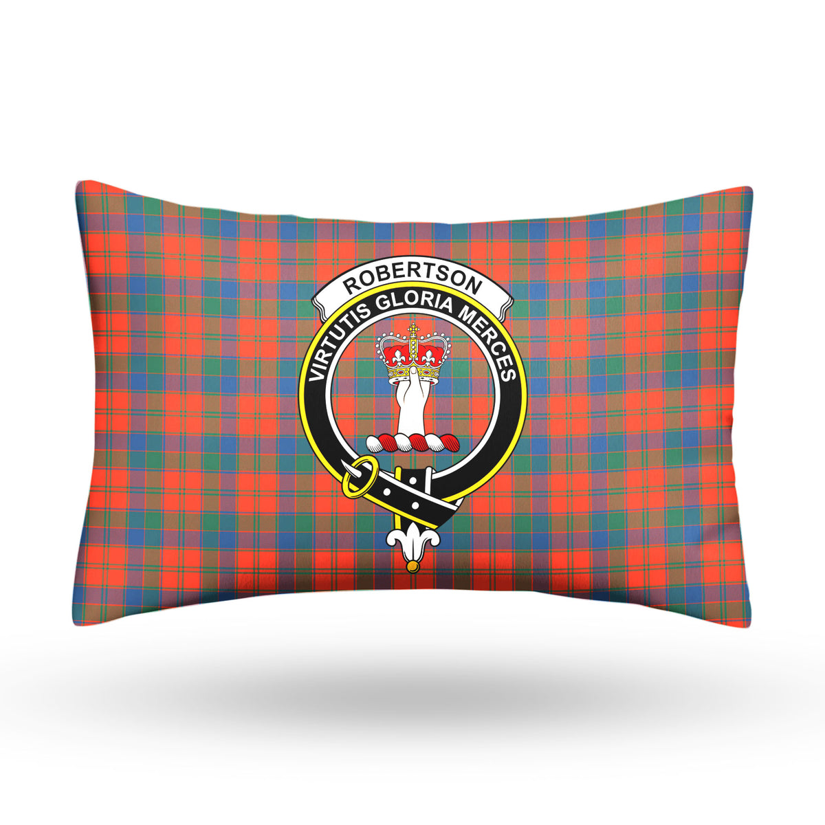 Robertson Ancient Tartan Crest Pillow Cover