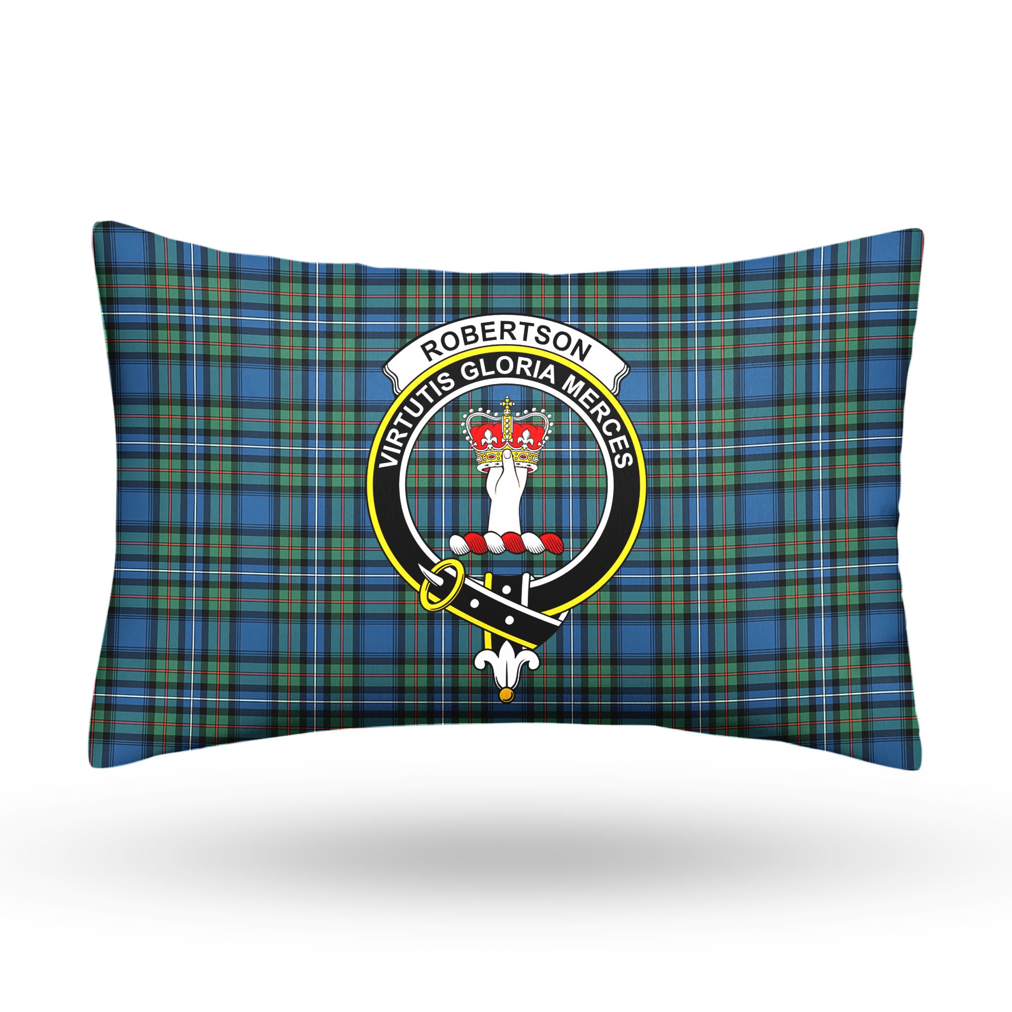 Robertson Hunting Ancient Tartan Crest Pillow Cover