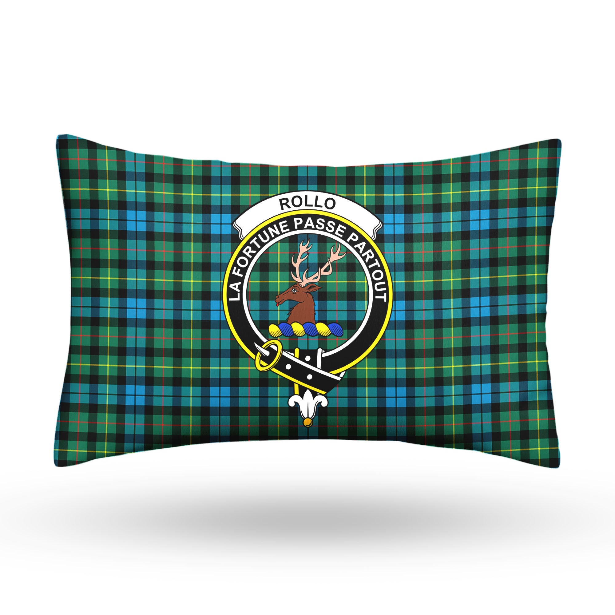 Rollo Ancient Tartan Crest Pillow Cover