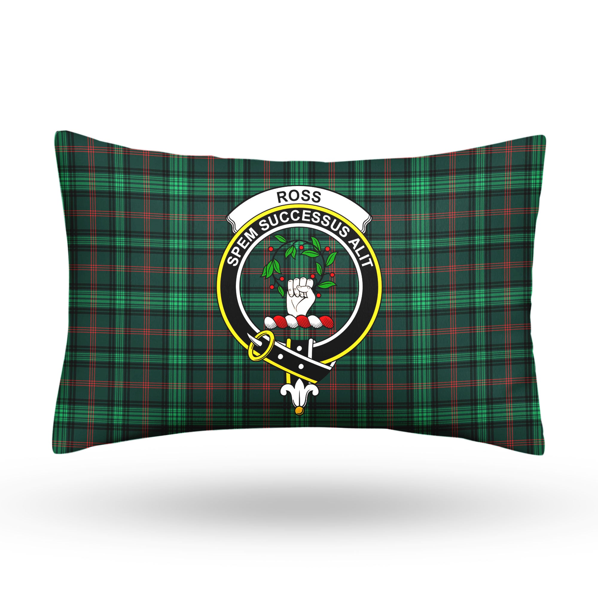 Ross Hunting Modern Tartan Crest Pillow Cover