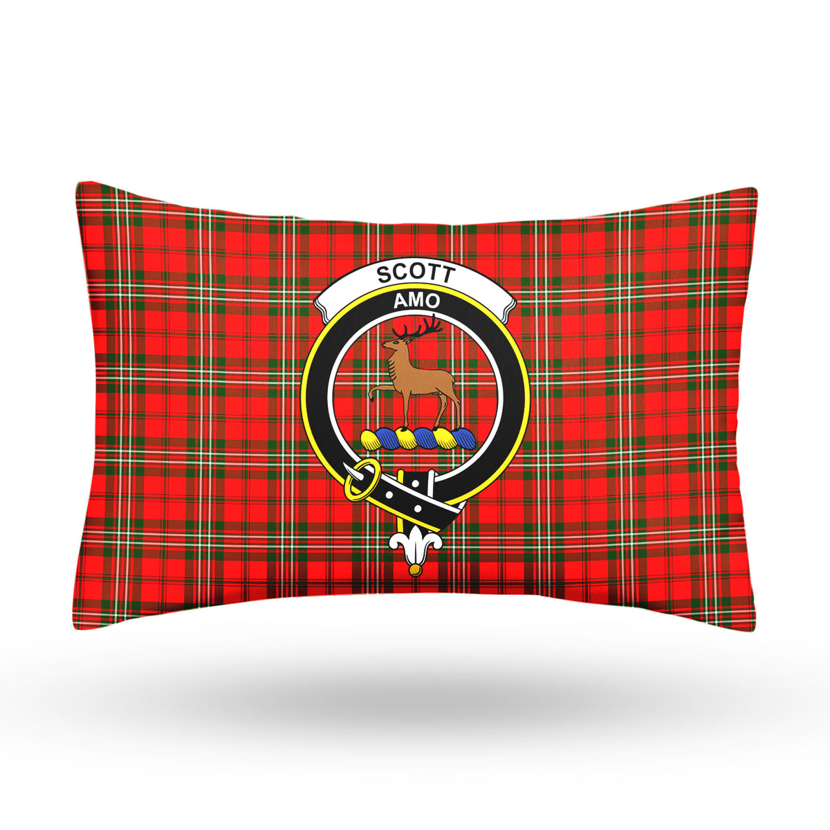 Scott Modern Tartan Crest Pillow Cover