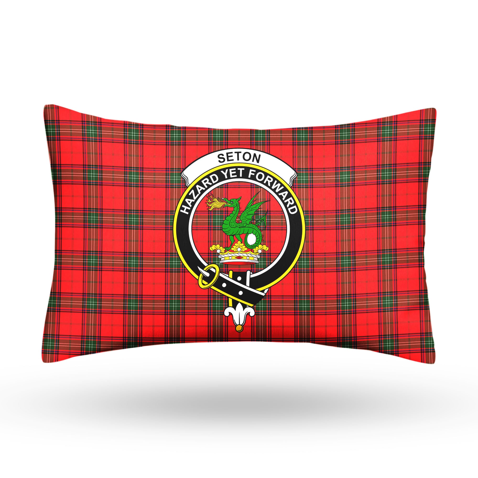 Seton Modern Tartan Crest Pillow Cover