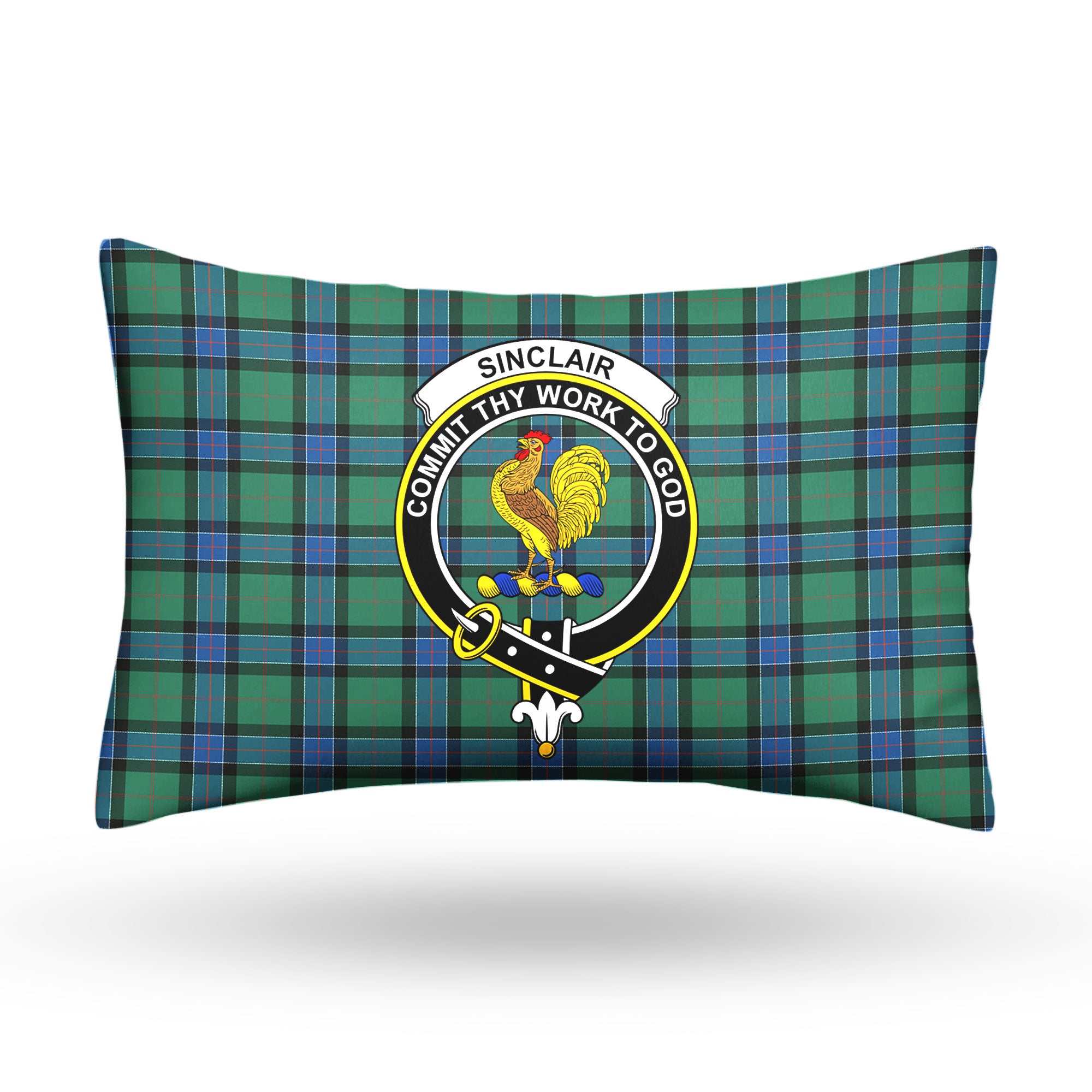 Sinclair Hunting Ancient Tartan Crest Pillow Cover