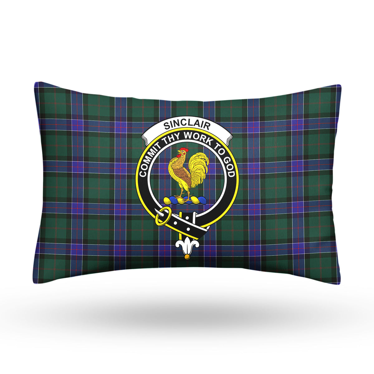 Sinclair Hunting Modern Tartan Crest Pillow Cover