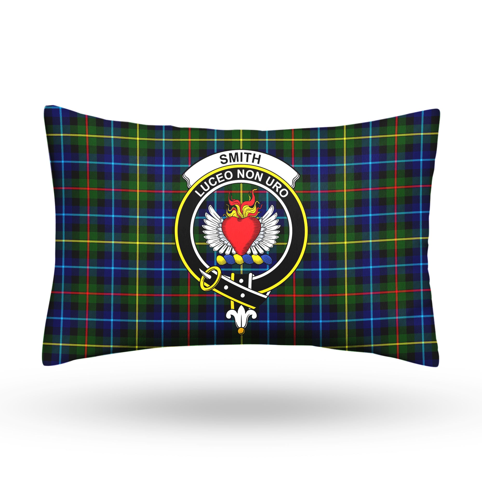 Smith Modern Tartan Crest Pillow Cover