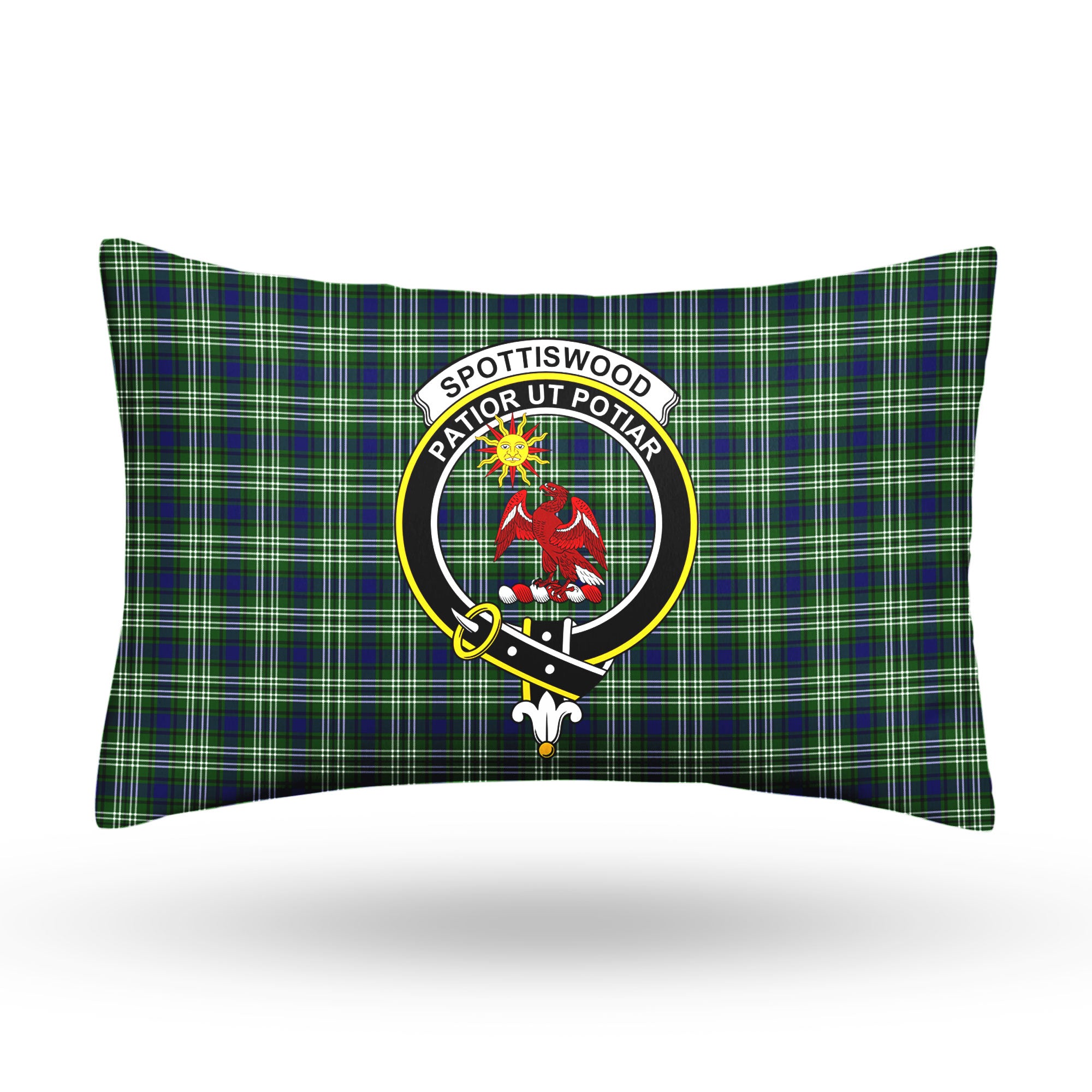 Spottiswood Tartan Crest Pillow Cover