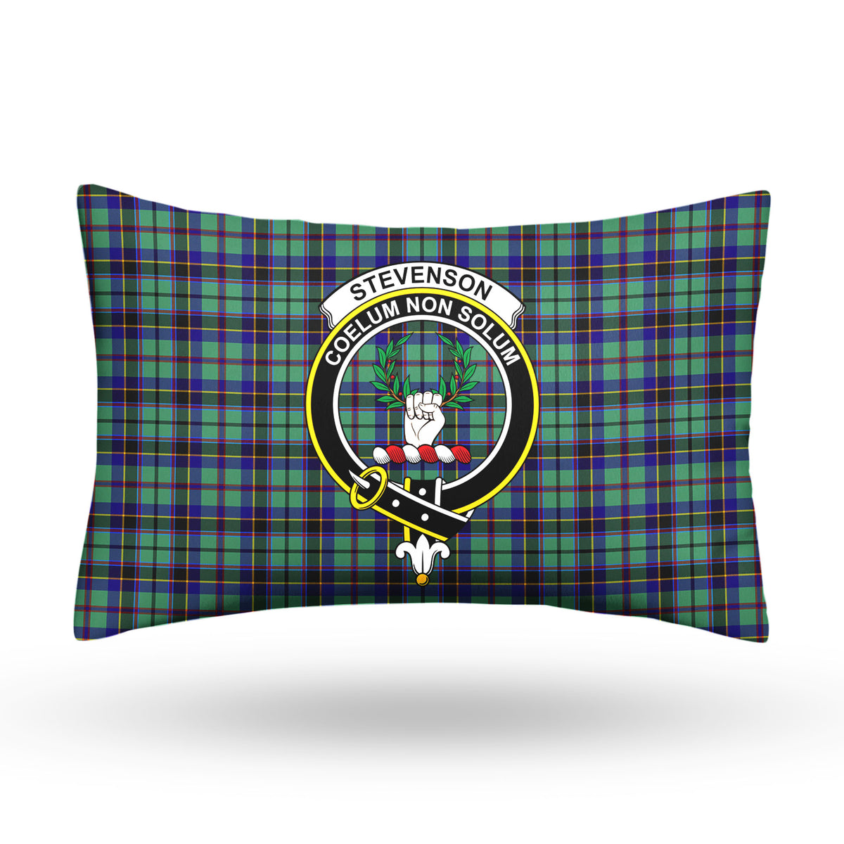 Stevenson Tartan Crest Pillow Cover