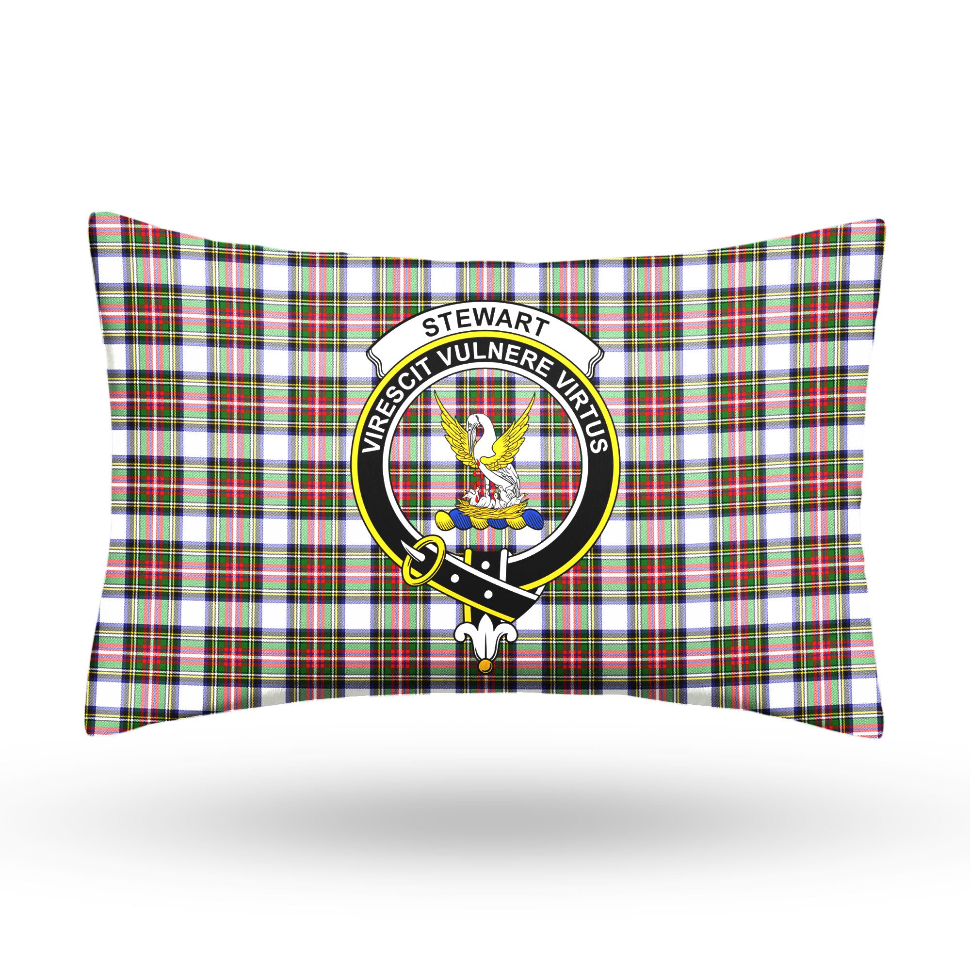 Stewart Dress Modern Tartan Crest Pillow Cover