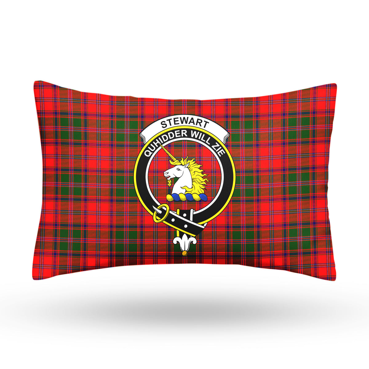 Stewart of Appin Modern Tartan Crest Pillow Cover