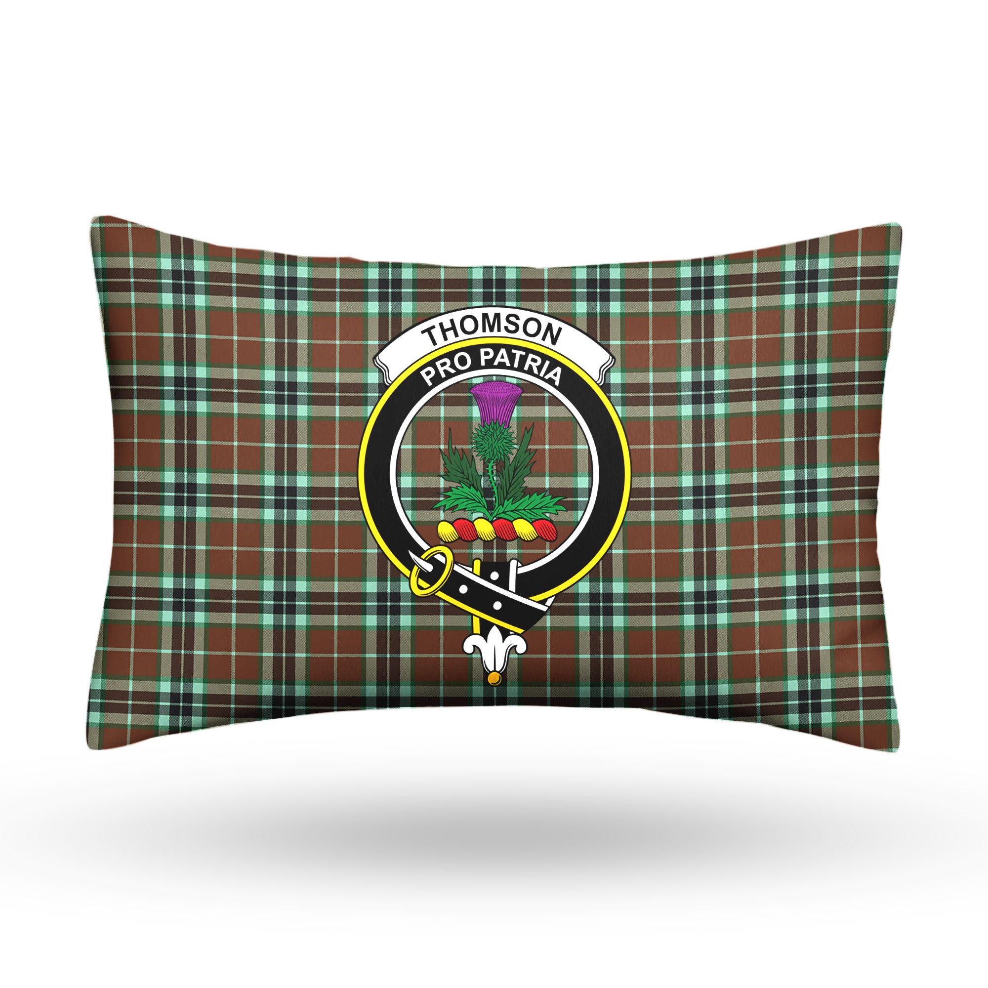 Thomson Hunting Modern Tartan Crest Pillow Cover