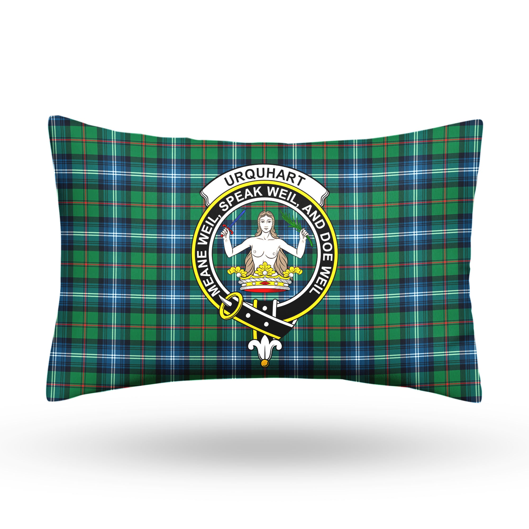 Urquhart Ancient Tartan Crest Pillow Cover