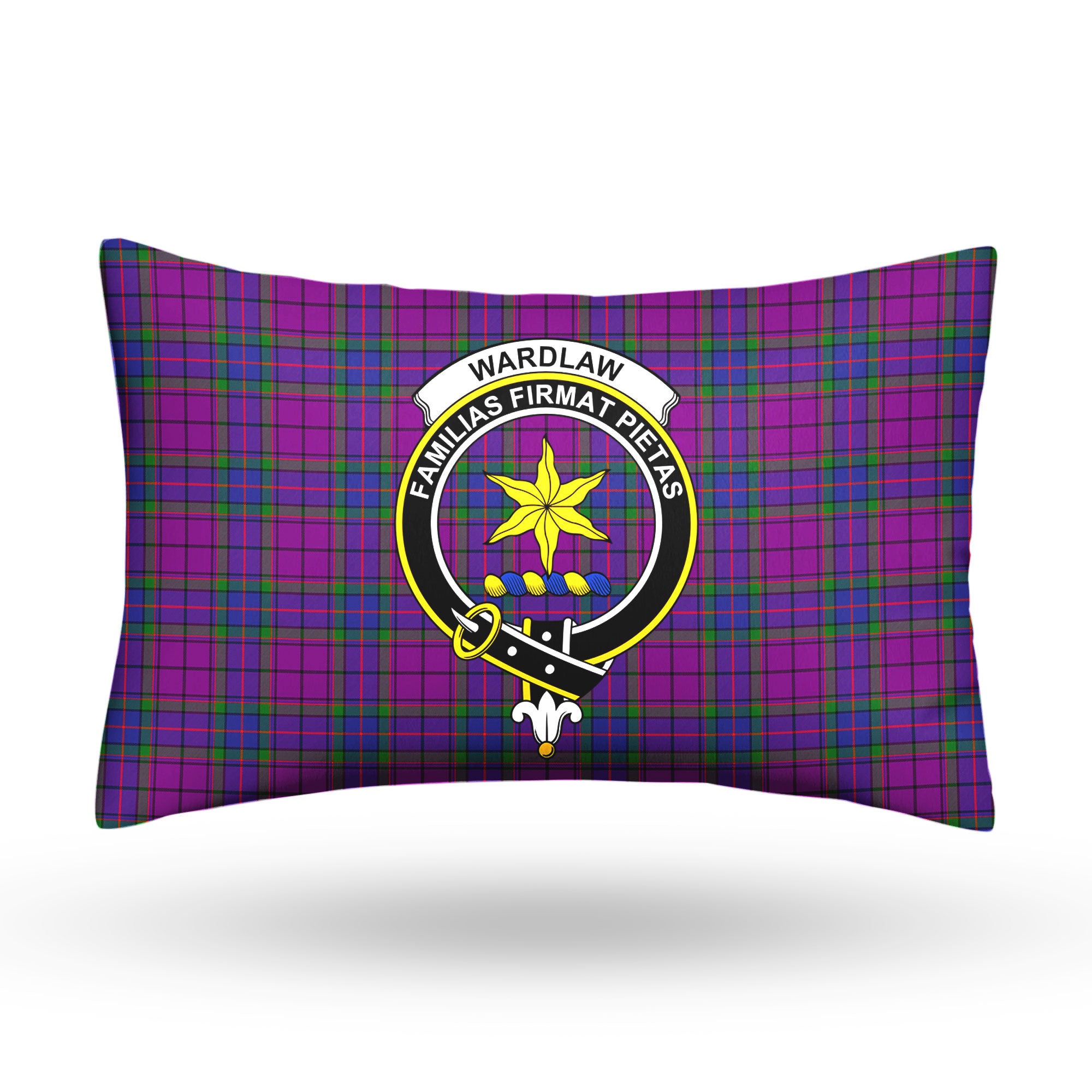 Wardlaw Modern Tartan Crest Pillow Cover