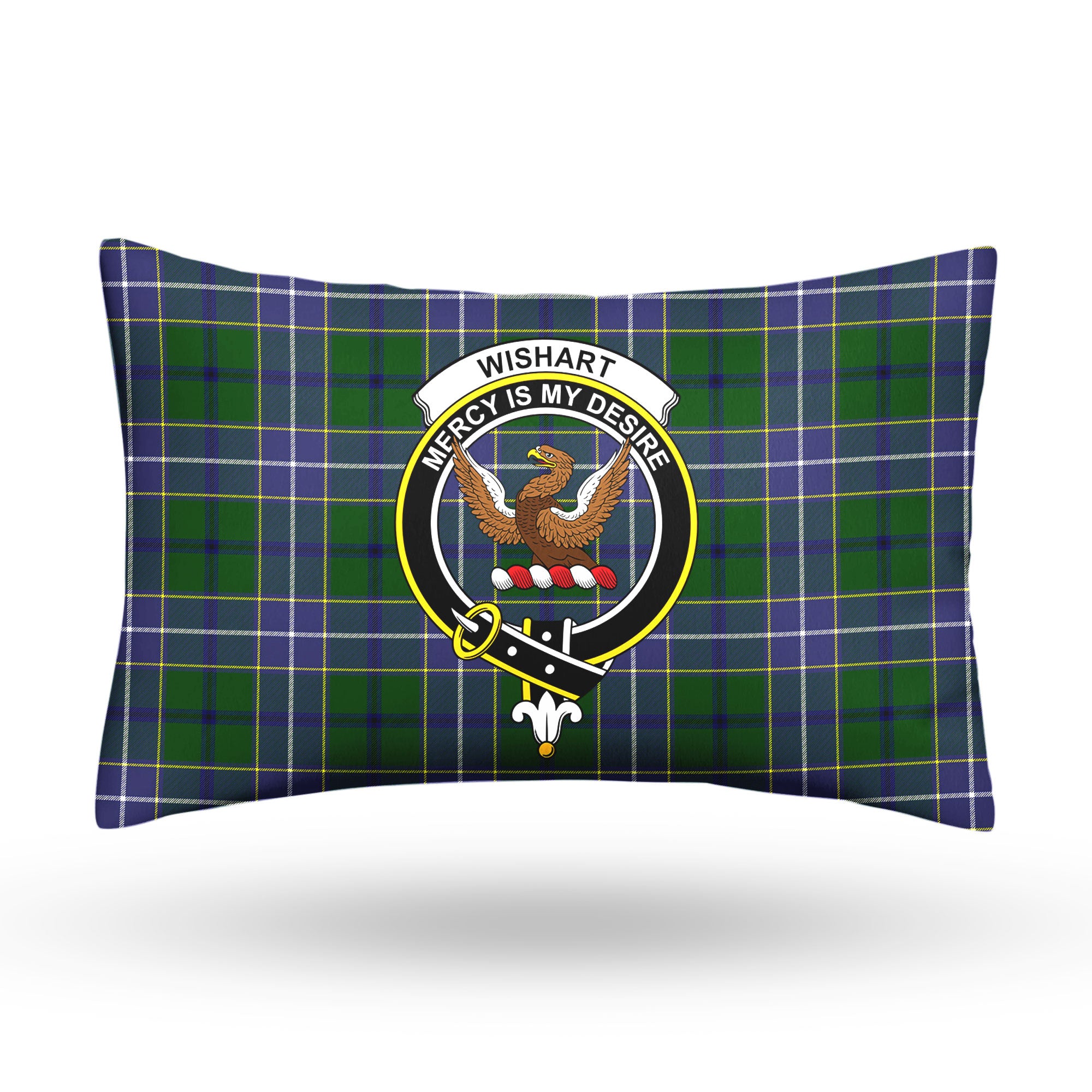 Wishart Hunting Tartan Crest Pillow Cover