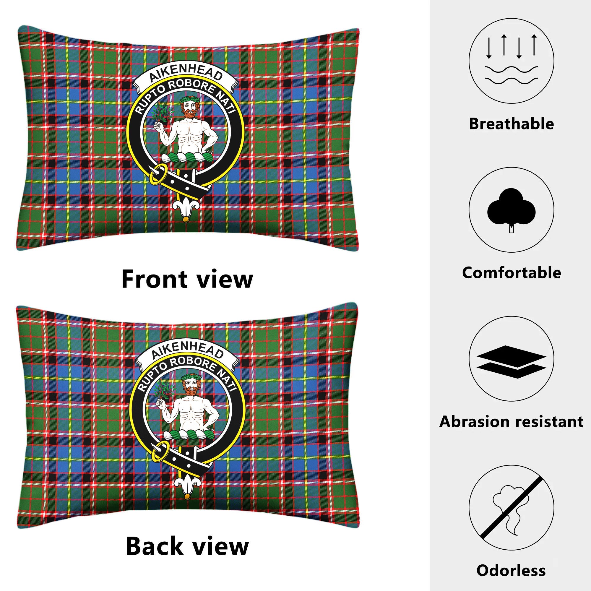 Aikenhead Tartan Crest Pillow Cover